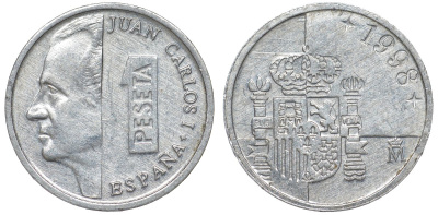 Испания 1 песета 1998 Хуан Карлос I (1975-2014) KM 832 алюминий 4173-654