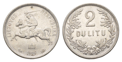 Литва 2 лита 1925 год-тип KM 77 серебро 51-746