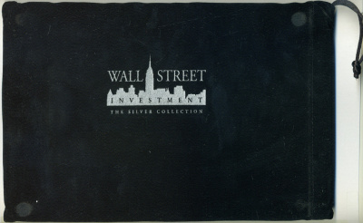 США набор из 7 монет 2009 №3568, WALL STREET INVESTMENT, в деревянной коробке, сертификат  серебро  UNC,  PROOF 5-4-5-09