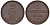 Ганновер 1 пфенниг 1858 B, Георг V KM 233, AKS 156, J. 90 медь 4594-252
