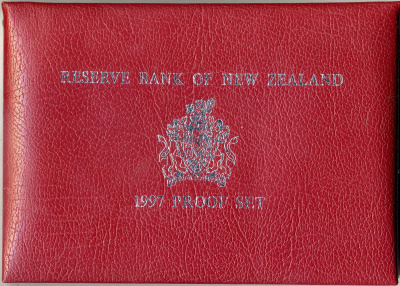 Новая Зеландия официальный набор из 7 монет 1997 тико (скворец, Saddleback) KM PS 40 серебро, медно-никель PROOF 5-4-1-42