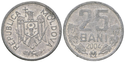 Молдавия 25 бань (бани) 2004 KM 3 алюминий 4621-565