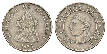 Гондурас 20 сентаво 1978 KM 83 медно-никель 3955-748