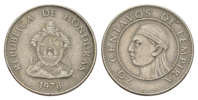Гондурас 20 сентаво 1978 KM 83 медно-никель 3955-748