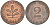 ФРГ 2 ПФЕННИГА 1984 J KM 106a, J.381a сталь плакированная сталь плакированная медьюю 75-448