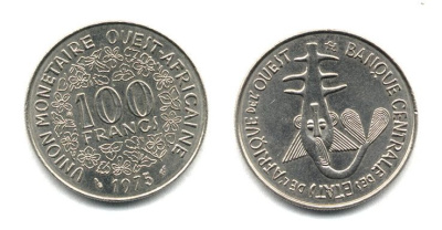 ЗАПАДНО-АФРИКАНСКИЕ ШТАТЫ 100 ФРАНКОВ 1975 25-1844