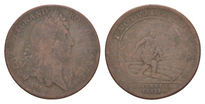 Нюрнберг счетные жетон "Людовик XIV" 1663-1709 Feuardent 2679 медь 1526-721