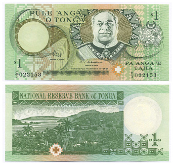 ТОНГА 1 ПААНГА 1995 ПОДПИСЬ U-F Pick 31b бумага UNC (ПРЕСС) 8588-81-2-2