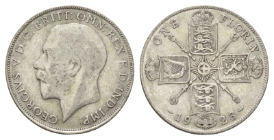 Великобритания 2 шиллинга (флорин) 1923 Георг V (1910-1936) KM 817, Spink 4012 серебро 181-314