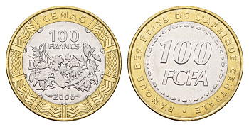 Центральная Африка (BEAC) 500 франков 2006 KM 15 биметалл UNC 4675-1032