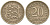 Эстония 20 центов 1935 Республика (1918-1941) KM 17 никель бронза 4615-1119