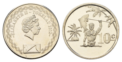 Токелау 10 центов 2012 год-тип KM 103 медно-никель UNC 98-817
