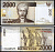 Индонезия 2000 рупий 2009 Принс Антасари, танцоры-даяки (Южный Борнео) Pick 148a бумага UNC (пресс) 8603-43-2-2