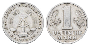 ГДР 1 марка 1956 A KM 13 алюминий 4616-355