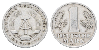 ГДР 1 марка 1956 A KM 13 алюминий 4616-355