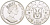 Остров Мэн 25 экю 1995 50 лет ООН KM 715 серебро PROOF 00-000-00
