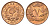 Колумбия 5 сентаво 1970 KM 206a сталь плакированная медью UNC 4643-653