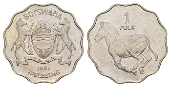 Ботсвана 1 пула 1987 KM 8 медно-никель UNC 4389-221