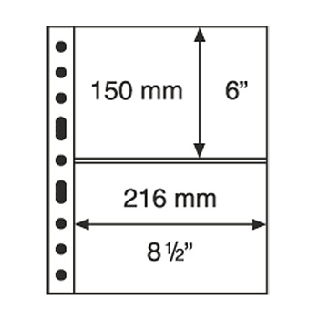 Лист в альбом Grande для 2 бон (C), прозрачный. Leuchtturm. 336439