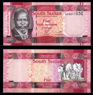 Судан 5 фунтов ND (2011) Pick 6 бумага UNC (пресс) 7217-10-1-2