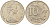 Австралия 10 центов 1974 Елизавета II (1952-), птица лирахвост KM 65 медно-никель 4539-1113