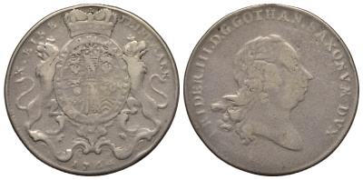 Саксен-Гота-Альтенбург 1 талер 1764 Фридрих III KM 31, Dav. 2722 серебро 00-811-45