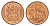 ЮАР 5 центов 1999 герб, райский журавль KM 160 сталь плакированная медью UNC 4687-226