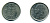 БЕЛЬГИЯ 1 ФРАНК 1980 BELGIQUE KM 142.1 медно-никель 25-1425