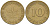 ФРГ 10 ПФЕННИГОВ 1949 D KM 103, J. 378 сталь плакированная латунью 4182-736