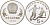Китай 5 юаней 1989 футбол, два игрока KM 245 серебро PROOF 1081-10-14