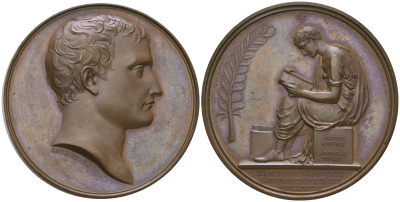 Набор бронзовых французских медалей и медальонов 1810 года. Оригинальный комплект. 0-0-00