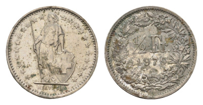 Швейцария 1/2 франка 1979 KM 23a медно-никель 4685-222