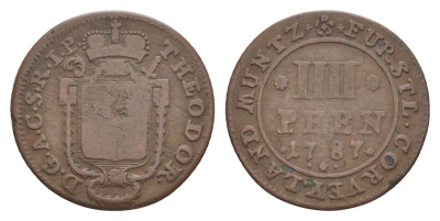 Корвей 4 пфеннига 1787 KM 171 медь 633-1241