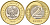 Польша 2 злотых 1995 MW KM 283 биметалл UNC 1096-5-55