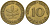 ФРГ 10 пфеннигов 1950 F KM 108, J. 383 сталь плакированная латунью    4601-1225