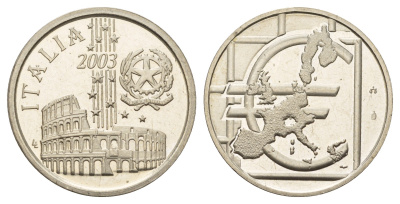 Италия медаль "колизей в Риме" 2003 диаметр 30 мм, вес 12 гр медно-никель UNC 4667-1046