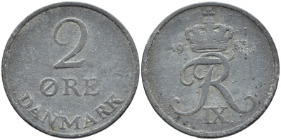 ДАНИЯ 2 ЭРЕ 1953 ФРИДЕРИК IX KM 840.1 цинк 26-1164