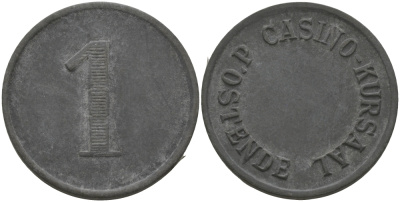 Ливан 1 жетон 1920? казино KURSAAL d'OSTENDE цинк 98-854