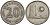 Малайзия 20 сенов 1976 здание Парламента KM 4 медно-никель 4511-1024