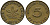 ФРГ 5 ПФЕННИГОВ 1949 D KM 102, J. 377 сталь плакированная латунью 33-156