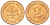 ФРГ 2 пфеннига 1967 F, из ролла J 381, KM 106 бронза  aUNC  M54-12