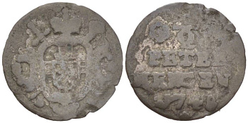 ТРИР, ГЕРМАНИЯ 1/2 ПЕТЕРМЕНГЕРА 1748 DF, FRANZ GEORG von SCHONBORN (1729-1756) KM 256, vgl. v. Schr?tter 1000 серебро 51-2747