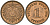 Германия 1 пфенниг 1900 D, Вильгельм II (1888-1918) KM 10, J. 10 медь 4608-568