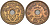 Дания 5 эре 1927 Кристиан X (1912-1947) KM 828 бронза 4148-214