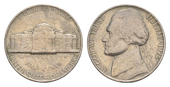 США 5 центов 1975 Джефферсон KM A192 медно-никель 4649-1266