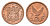 ЮАР 2 цента 1995 орел с рыбой KM 133 сталь плакированная медью UNC 4694-265