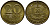 ГДР 20 пфеннигов 1969 А, первый год KM 11 латунь UNC 4397-347