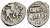 ВЕЛИКОЕ КНЯЖЕСТВО МОСКОВСКОЕ ДЕНГА 1535 - 1547 ИВАН IV ВАСИЛЬЕВИЧ, МОСКОВСКИЙ МОНЕТНЫЙ ДВОР, 0,36 ГР ГиК №48 серебро 262-1264