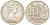 Австралия 10 центов 1971 Елизавета II (1952-), птица лирахвост KM 65 медно-никель 4519-413