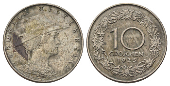 Австрия 10 грошей 1925 KM 2838 медно-никель 4684-834